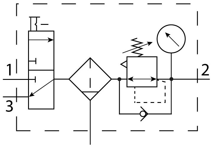 Изображение товара Блок подготовки воздуха, комбинация Festo MSB4-1/4:C3:J1-WP